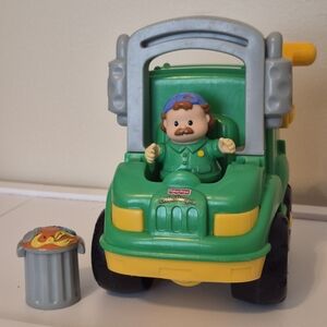 Little People Vintage Recycling Truck And Recycling Man (Trash Can Not LP)